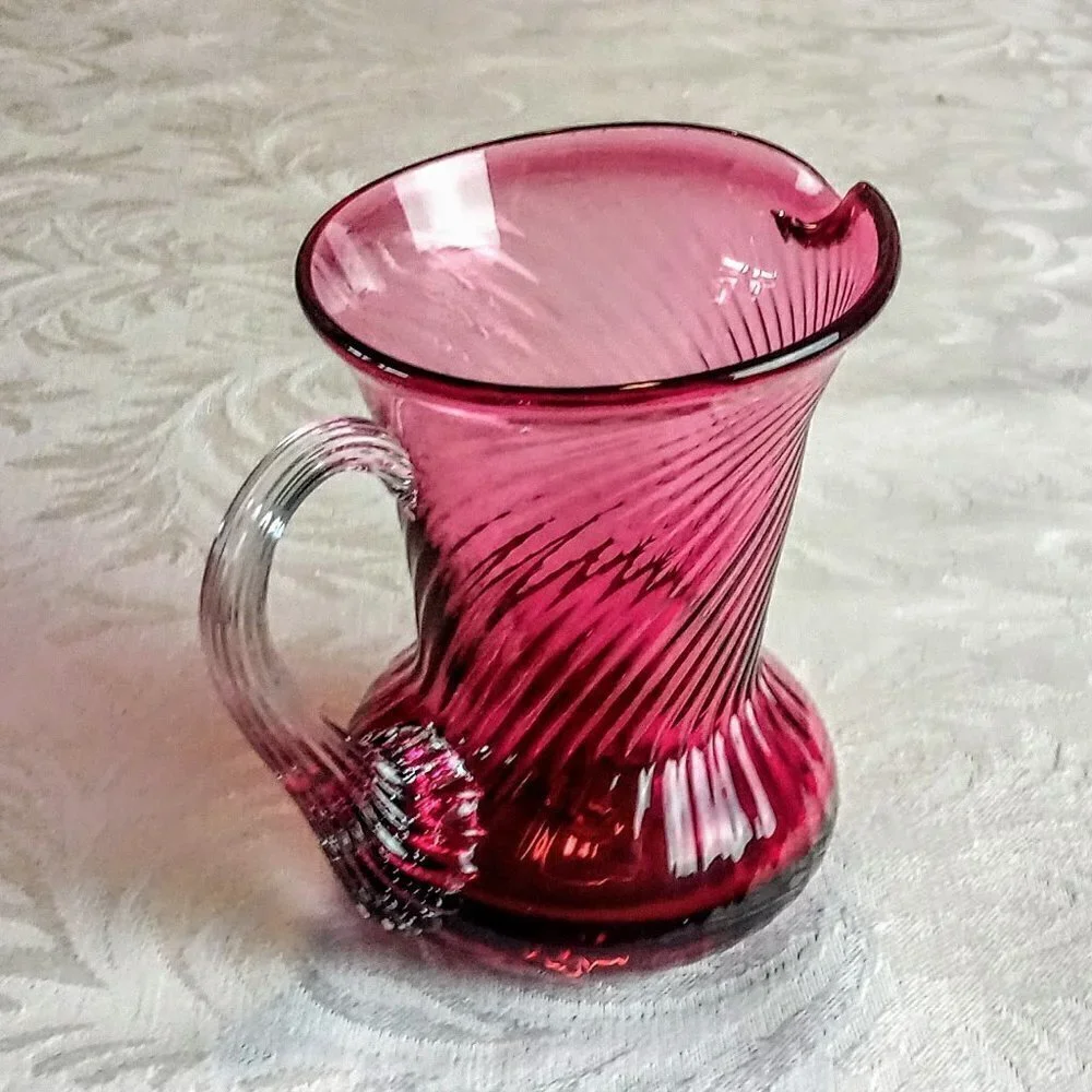 Vintage Pilgrim Glass Cranberry 3-Pc Collection